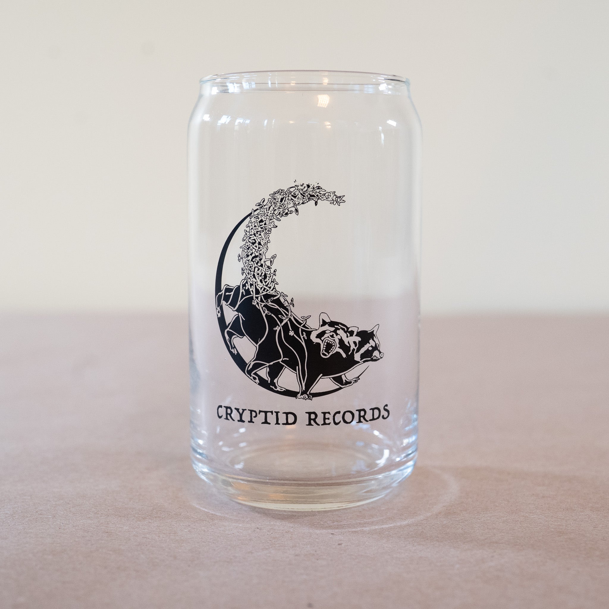 Cryptid Records Raccoon Glass
